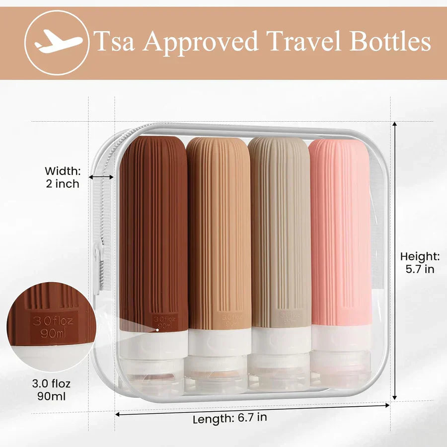 Portable Travel Silicone Bottles