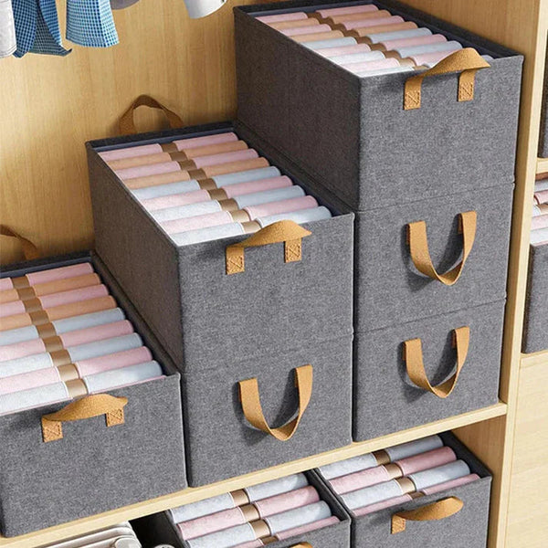 Foldable Clothes Storage Organizer (Multicolor)