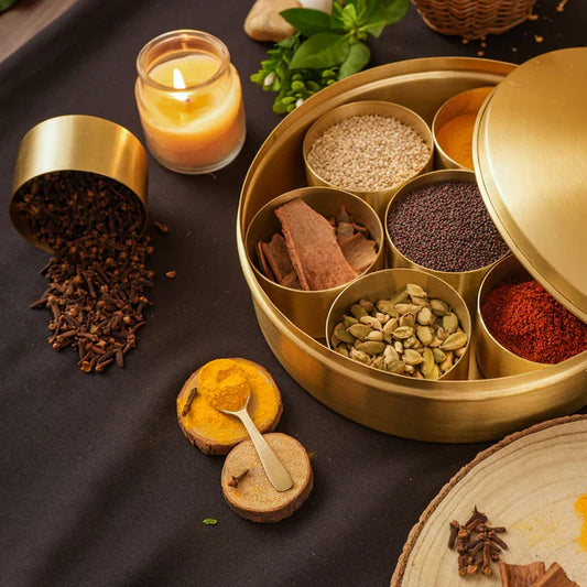 Brass Utensils  Spice Box For Kitchen