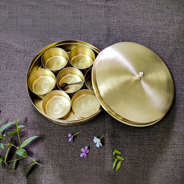 Brass Utensils  Spice Box For Kitchen