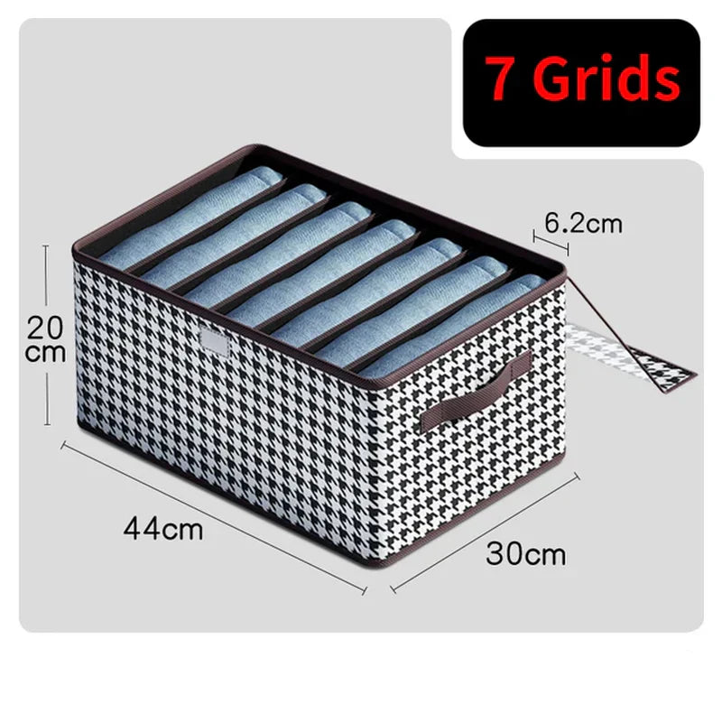 Foldable Jeans Organizer for Closet With Cover