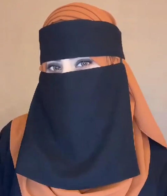 One Layer Chiffon Hijab Scarf (Black)