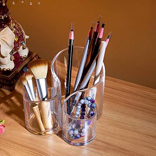 Acrylic makeup brush Cosmetic Storage Organizer Desk and Dressing Table Stand